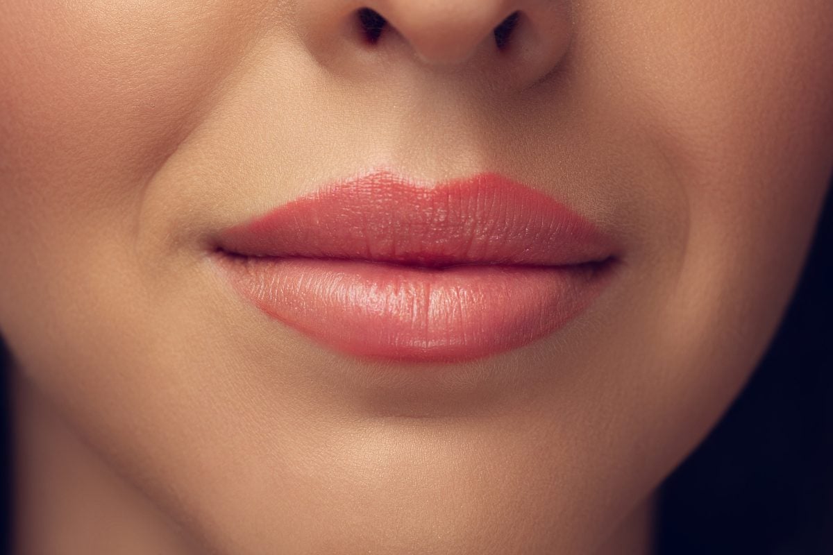 A close up image of a pair of lips