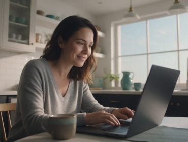 A person reading their STD test results privately on a laptop at home
